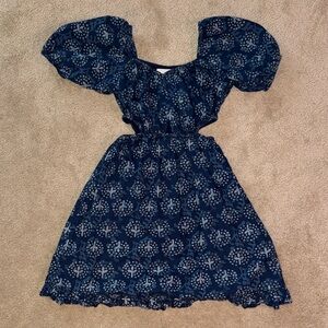 Zara Navy Blue cutout Dress